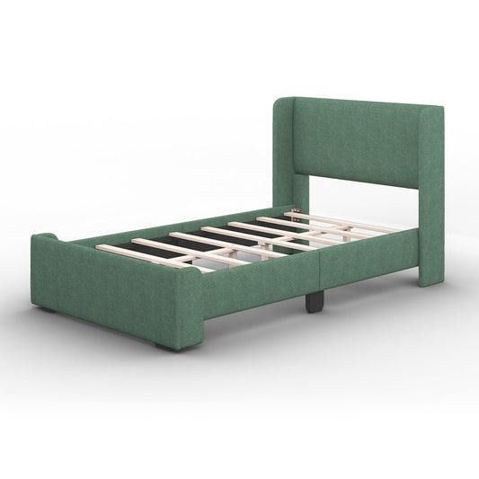 The Leesa Snug Upholstered Kids Bed.