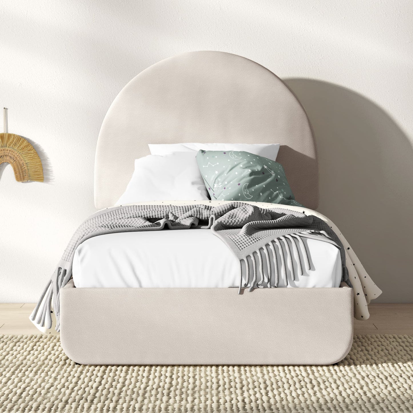 Snug Arc Upholstered Kids Bed