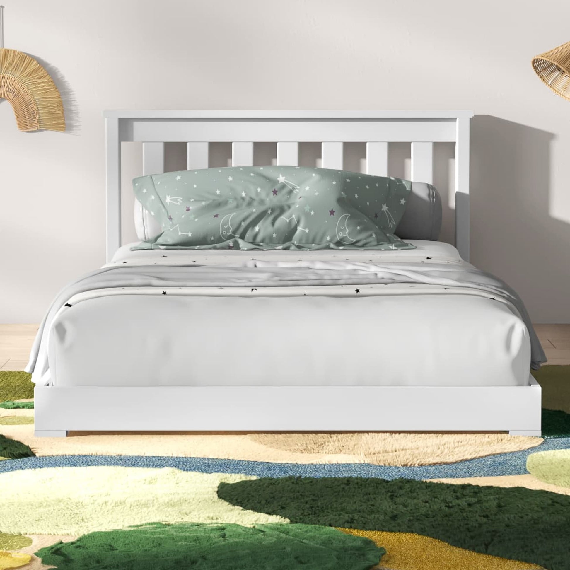 The Leesa Sprig Classic Kids Bed in a bedroom.