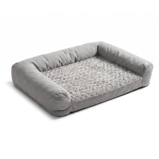 Plush Bolster Pet Bed